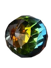 Swarovski Crystal Round Paperweight, Rainbow Vitrail