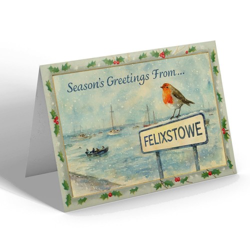 Christmas card felixstowe - card,