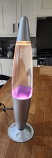 Dr W Motion Rocket shaped Lava Lamp - Pale orange/lilac Wax - Retro Vibe