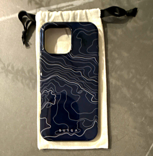 Burga blue topographic pattern - burga,