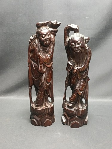 Pair japanese hand - hand, carved