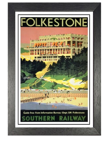 Folkestone railway old - railway, advert