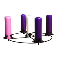 WROUGHT IRON ADVENT RING FOR 2″ DIAMETER CANDLES