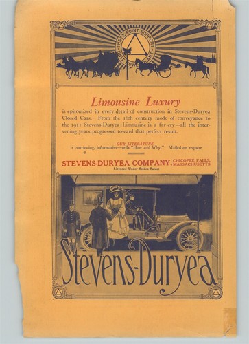 1910 paper stevens duryea - ad,