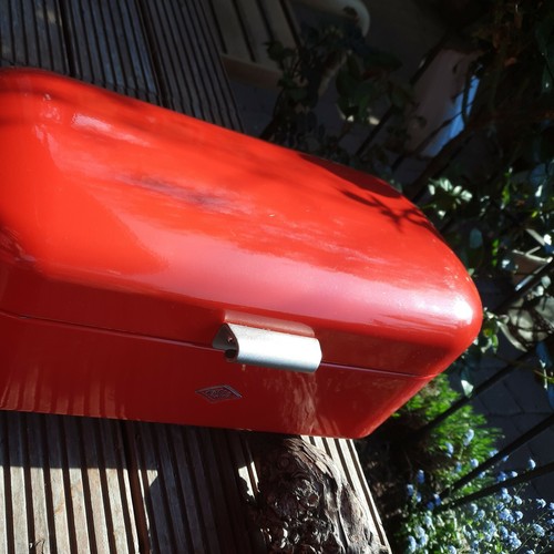 Wesco bread box - wesco, red