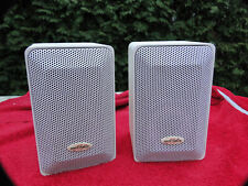 Vintage Pair Optimus Metal White Bookshelf Speakers Pro 7AV 40W RMS Radio Shack