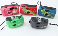 5 x VINTAGE 126 COLOURFUL CAMERAS IN VERY GOOD CONDITION. HANIMEX MINI 2 etc