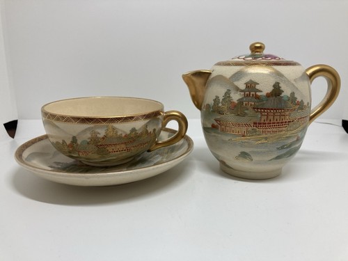 Satsuma creamer cup saucer - &,