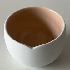 Nespresso Origin Collection small white cup double walled porcelain pink inside