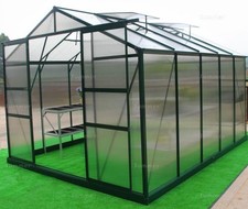 8ft wide aluminium greenhouse - wide,