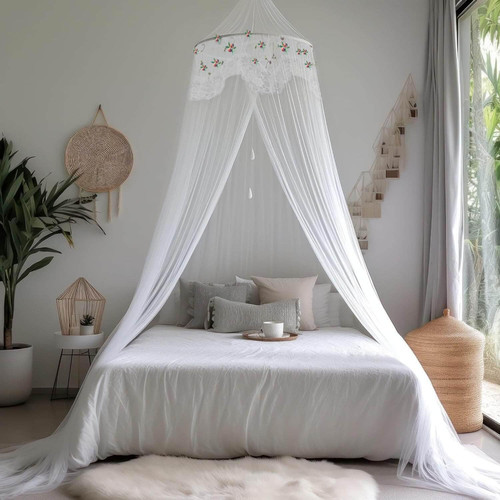 White mosquito net - white, for