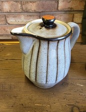 Vintage Denby Studio Coffee Pot, Grey Hare Fur Glaze