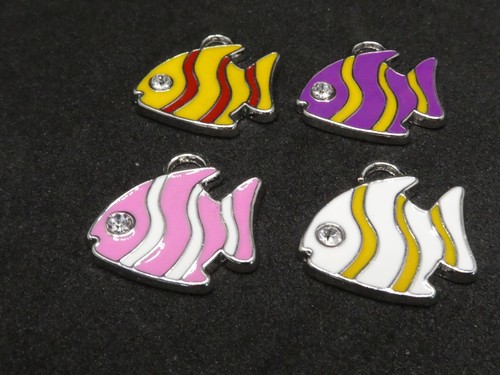 Angel fish charm - fish, cat