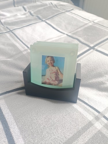 Glass photo coaster mats - glass,