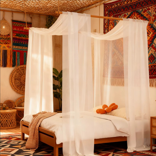 1pcs canopy bed - 1pcs, curtains