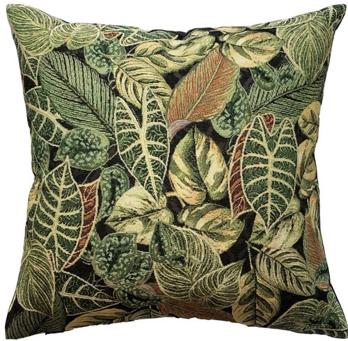 Leaves cushion cover green - leaves,