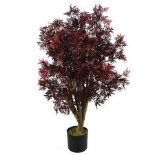 Red Aralia Tree Artificial UV Resistant Outdoor 120cm  - Realistic plant by Leaf