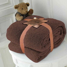 TEDDY BEAR FLEECE THROW BED