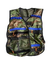 Nerf Tactical Jacket Adjustable Vest camouflage Holds Ammo Magazine Toy Kids