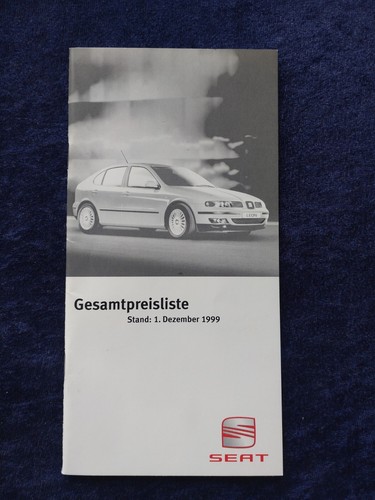 Seat price list 1999 arosa - seat,