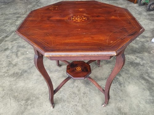 Antique inlaid octagonal