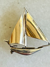 Vintage 14K & Sterling Boat