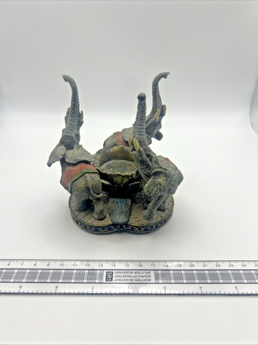 Vintage elephant candle - elephant, holder