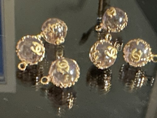 Chanel buttons pink glass - 6,