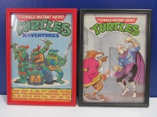 VINTAGE tmnt TEENAGE MUTANT NINJA TURTLES FRAMED PICTURE pic 1990 bundle lot