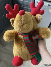 Vintage Li-Lo musical Christmas Rudolph Reindeer Plush Toy 
