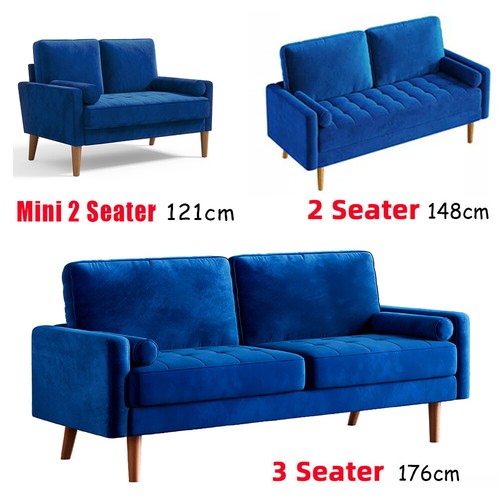 Seater velvet sofa with - 2/3, 2