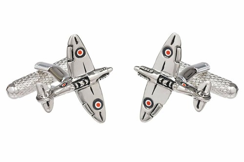 Spitfire war cufflinks plane - cufflinks,