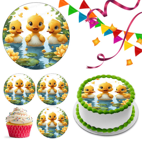 Duck duckling cake - cake, topper
