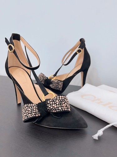 Chloé womens black court - womens,