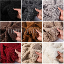Fur Fabric Faux Sheeps Wool Curly Loop Boucle Plush Furry Vegan Craft Material