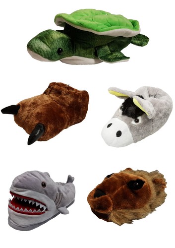 Ladies mens animal slippers - ladies,