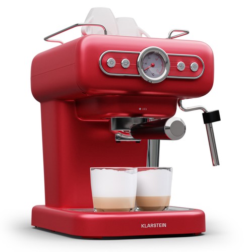 Espresso machine with - machine, milk