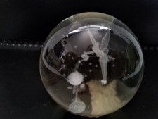 Crystal Ball Glass Sphere Fairy Hollogram  3D Effect Flower watering 