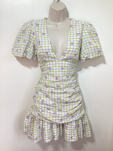 Zara purple green checked - green,