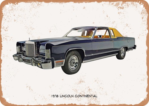 Classic car art 1978 lincoln - art,