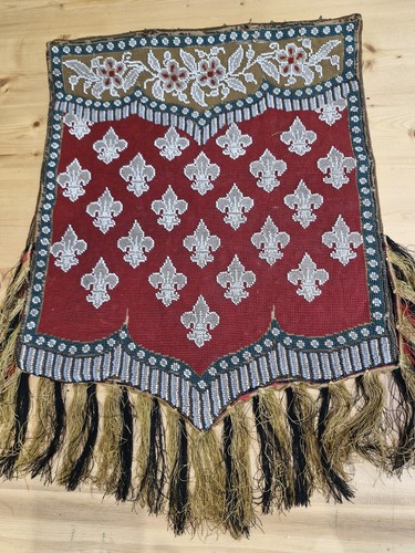 Antique banner beadwork - antique,