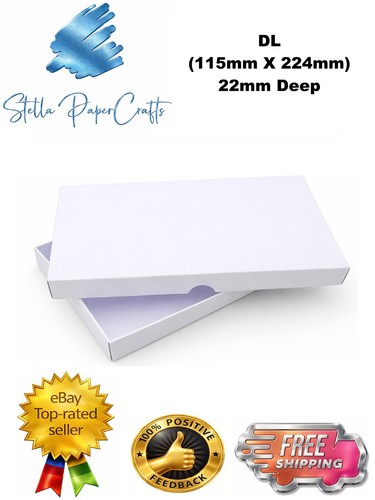 White greeting card - dl,