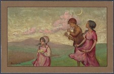 Piping down the valleys wild - 1913 art postcard by Sybil Barham