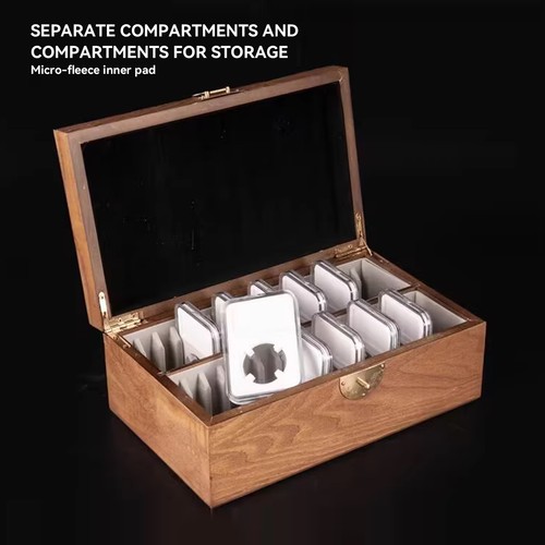 Coin slabs holders - 30, wooden