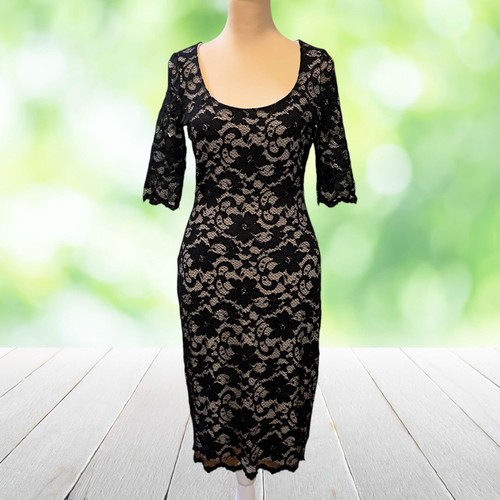 Badgley mischka lace sheath - mischka,