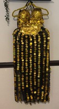 Gold Sequin Belly Dancing Costume