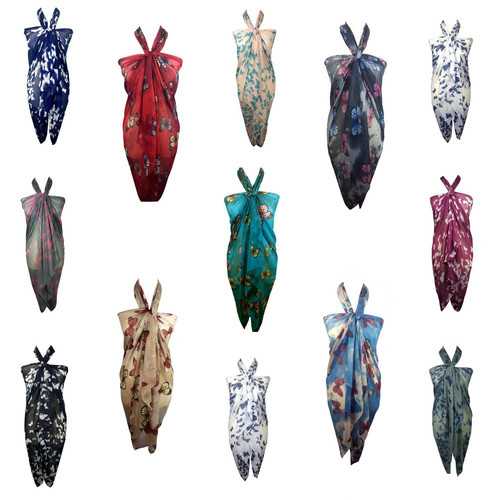 Ladies butterfly sarong scarf - ladies,