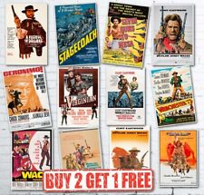 Vintage Classic Western Cowboy Movie Film Reproduction Retro Posters - A4/A3/A2