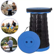 Portable Folding Stool Collapsible Telescoping Foldable Camping Stool Outdoor UK