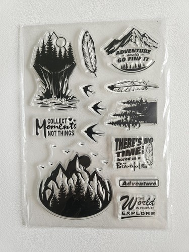 Clear stamps mountains - clear,